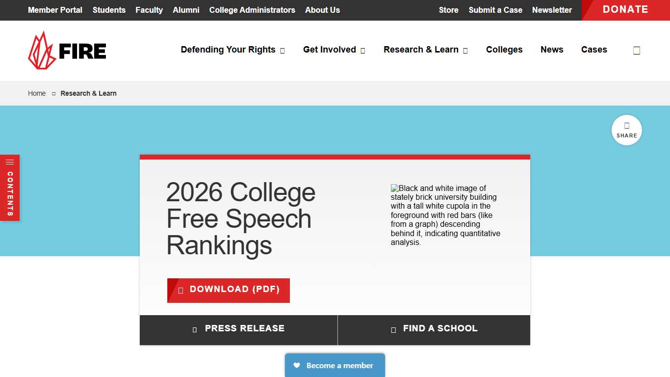 2026 College Free Speech Rankings | The Foundation for Individual Rights and Expression