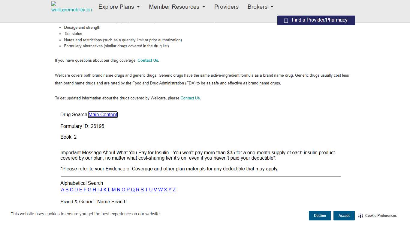 Wellcare Value Script (PDP) Formulary 2026 | Wellcare