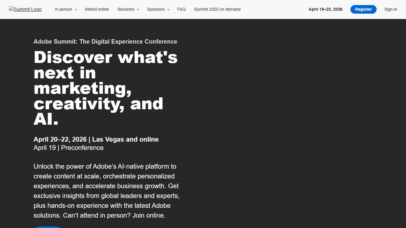 Adobe Summit – The Digital Experience Conference | April 19–22, 2026